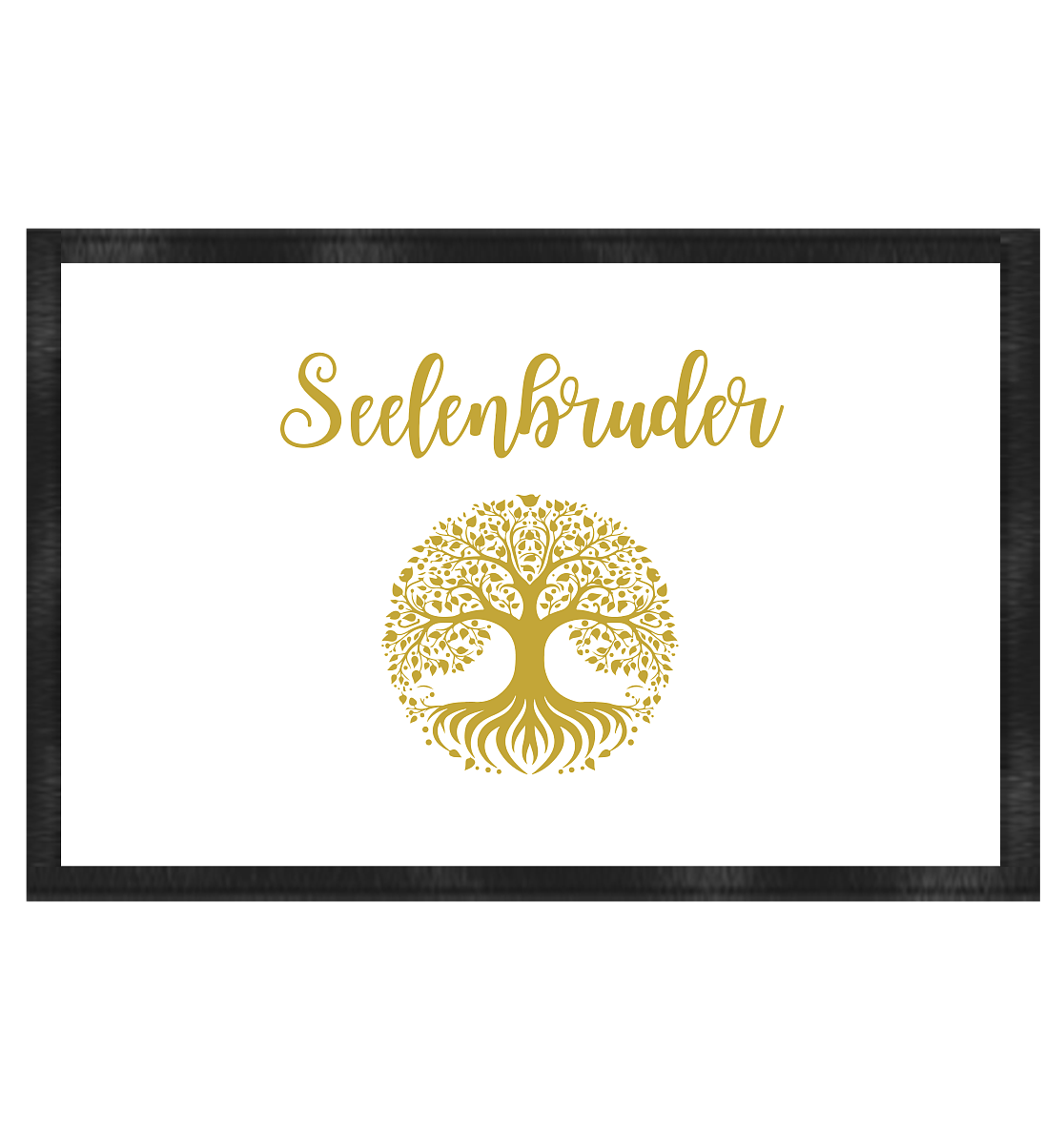 Fußmatte „Seelenbruder – Yggdrasil Weltenbaum in Gold“ 🌳✨