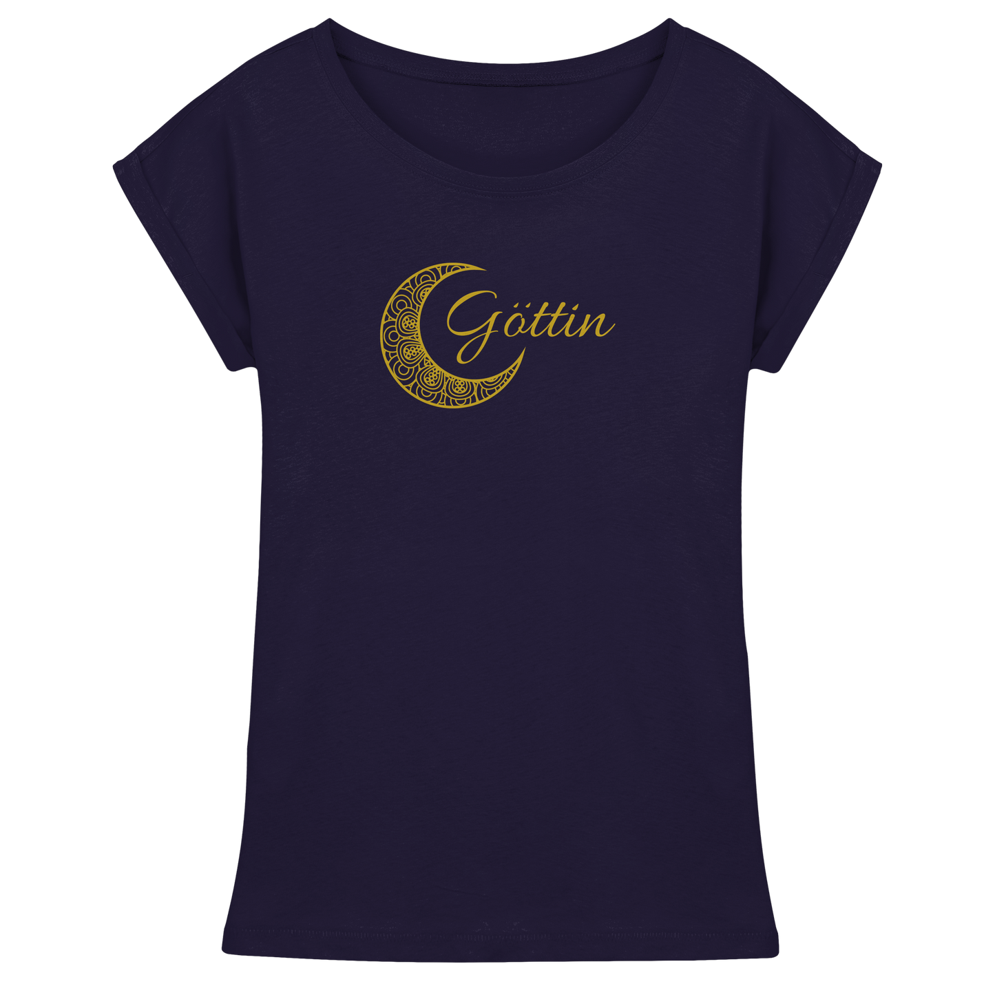 Frauen-T-Shirt „Du bist eine Göttin – Goldener Mond“ 🌙✨💛