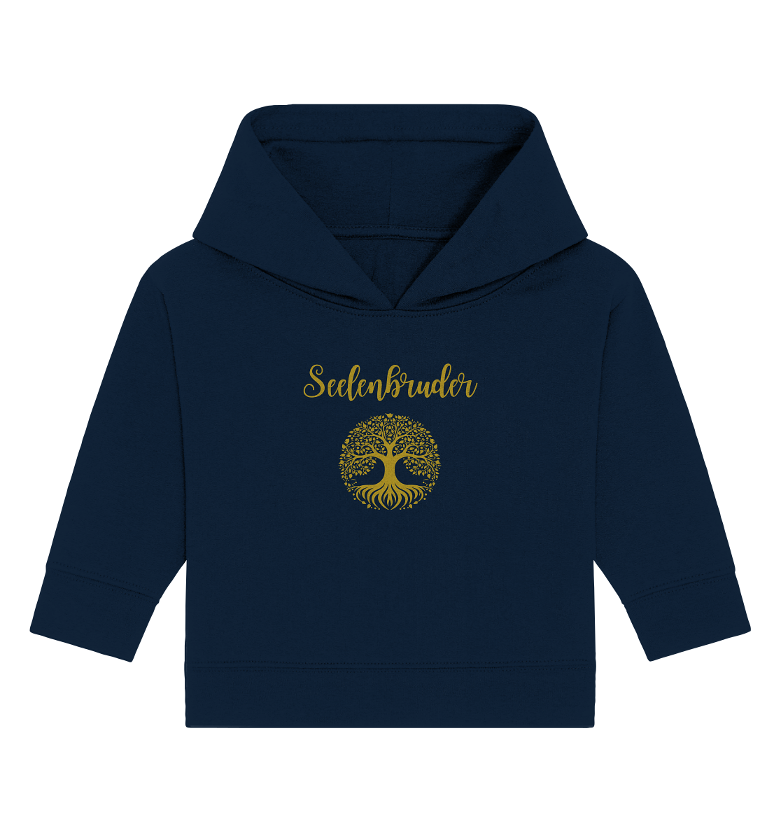 Seelenbruder Baby-Hoodie – Weltenbaum Yggdrasil 🌳✨💛