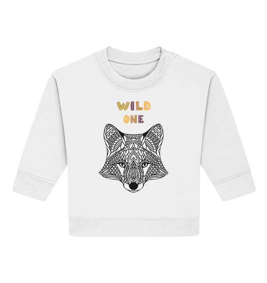 Baby Bio-Pullover „Wild One – Fuchs“ 🍂🦊✨