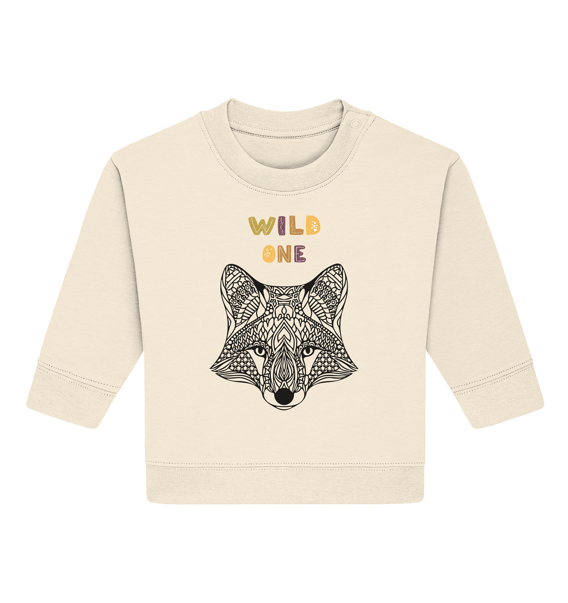 Baby Bio-Pullover „Wild One – Fuchs“ 🍂🦊✨
