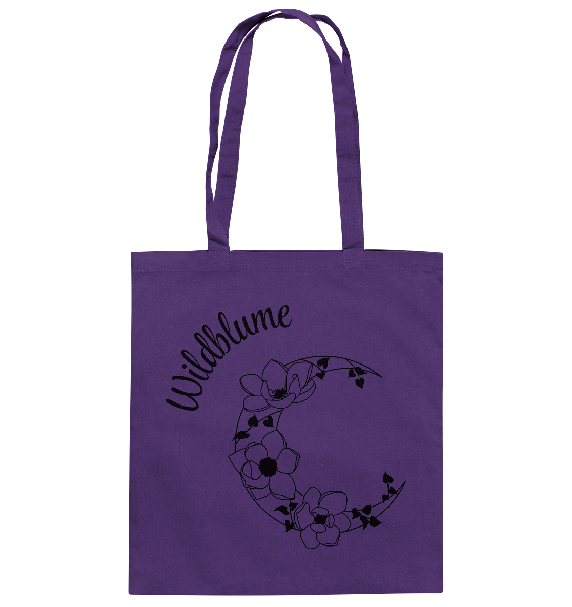 Baumwolltasche „Wildblume & Mond“ - sei wild und wunderschön🌙🌿✨