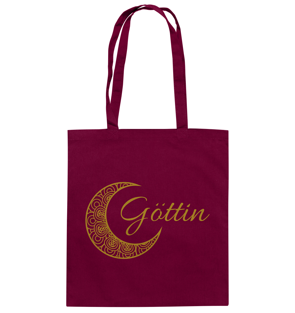 Baumwolltasche „Goldener Mond – Göttin“ 🌙✨💛