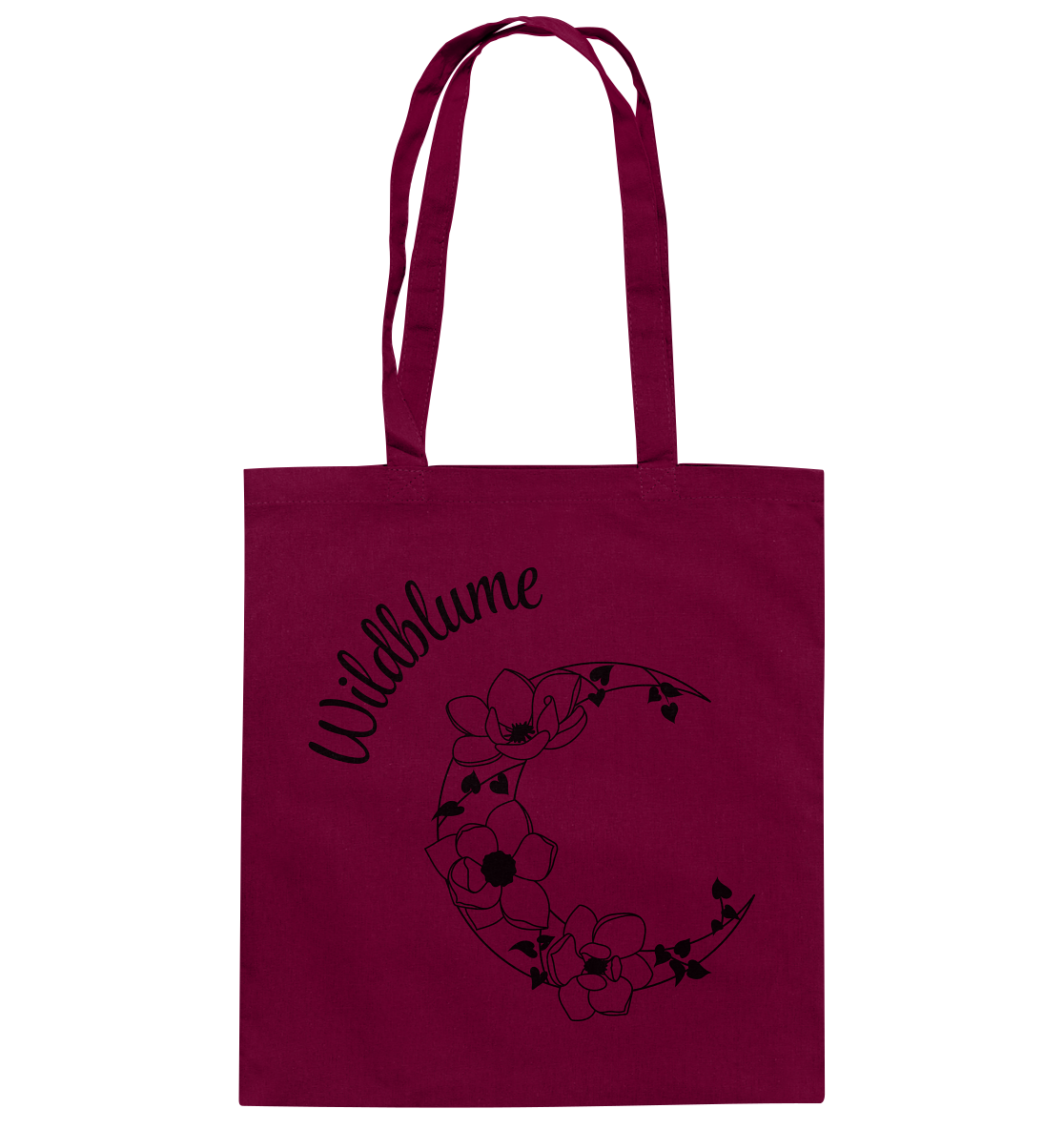 Baumwolltasche „Wildblume & Mond“ - sei wild und wunderschön🌙🌿✨