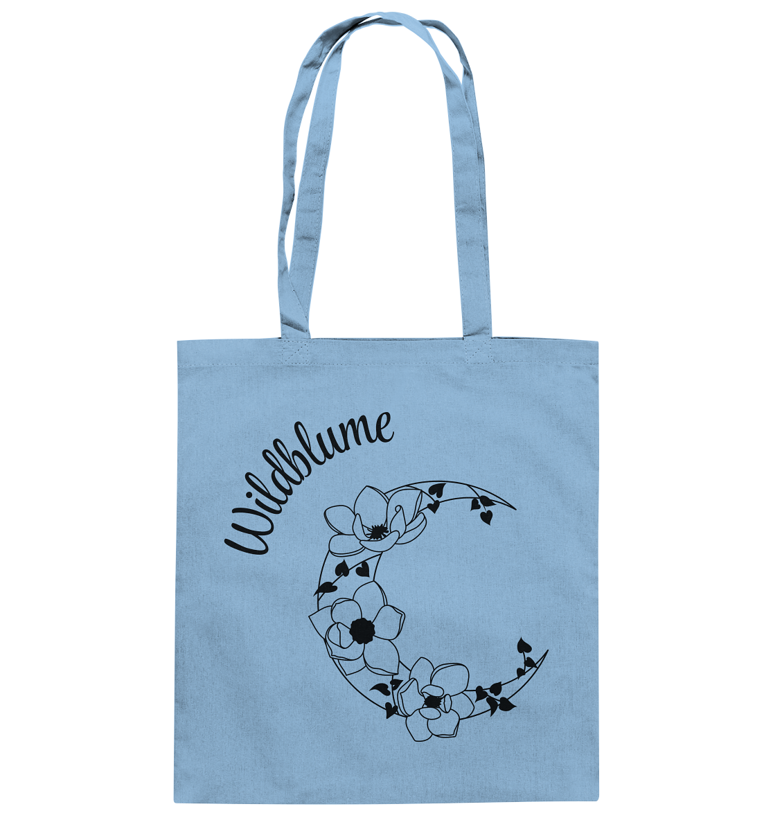 Baumwolltasche „Wildblume & Mond“ - sei wild und wunderschön🌙🌿✨