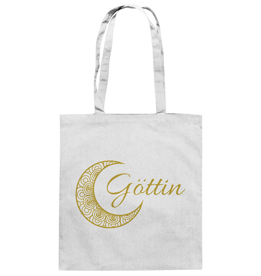 Baumwolltasche „Goldener Mond – Göttin“ 🌙✨💛