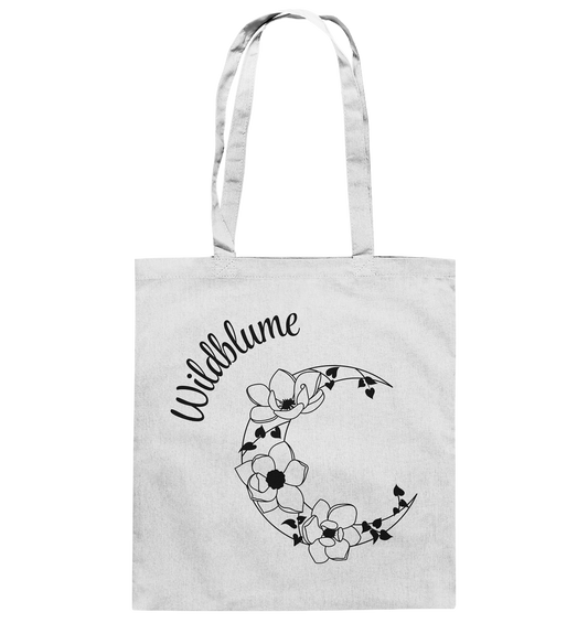 Baumwolltasche „Wildblume & Mond“ - sei wild und wunderschön🌙🌿✨