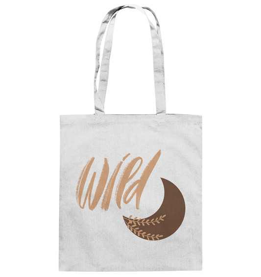 „Be Wild“ Baumwolltasche – Mondmagie & Freiheit 🌙✨🌿