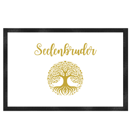 Fußmatte „Seelenbruder – Yggdrasil Weltenbaum in Gold“ 🌳✨