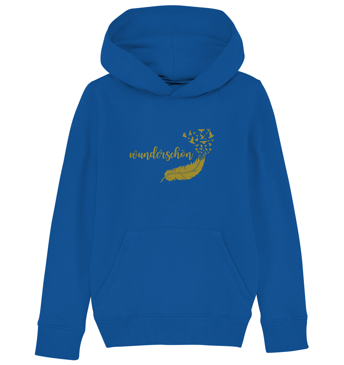 Kinder-Hoodie „Goldene Feder – Wunderschön“ ✨🪶🌟