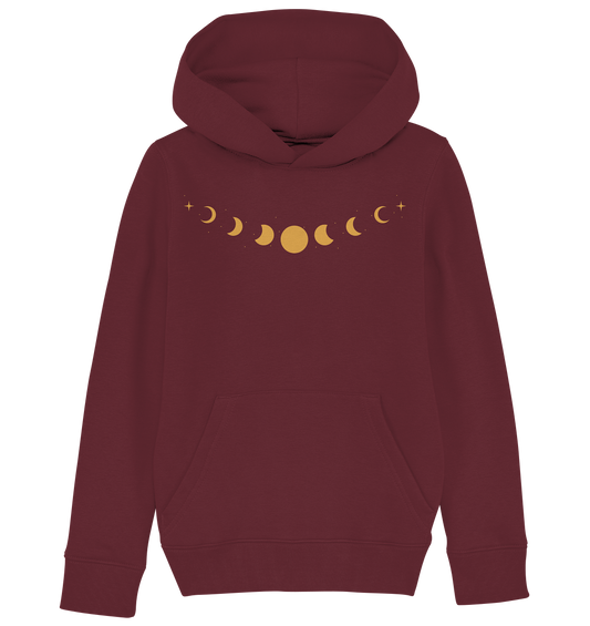 Goldene Mondphasen Kinder-Hoodie 🌙✨