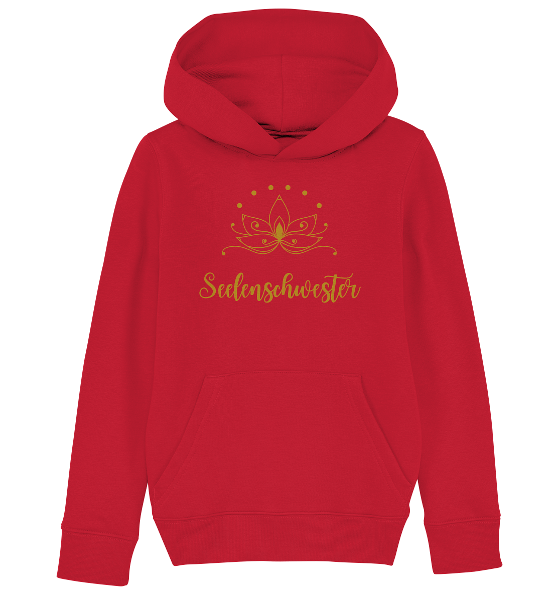 Seelenschwester Kinder-Hoodie – Lotus Gold ✨🌸💛