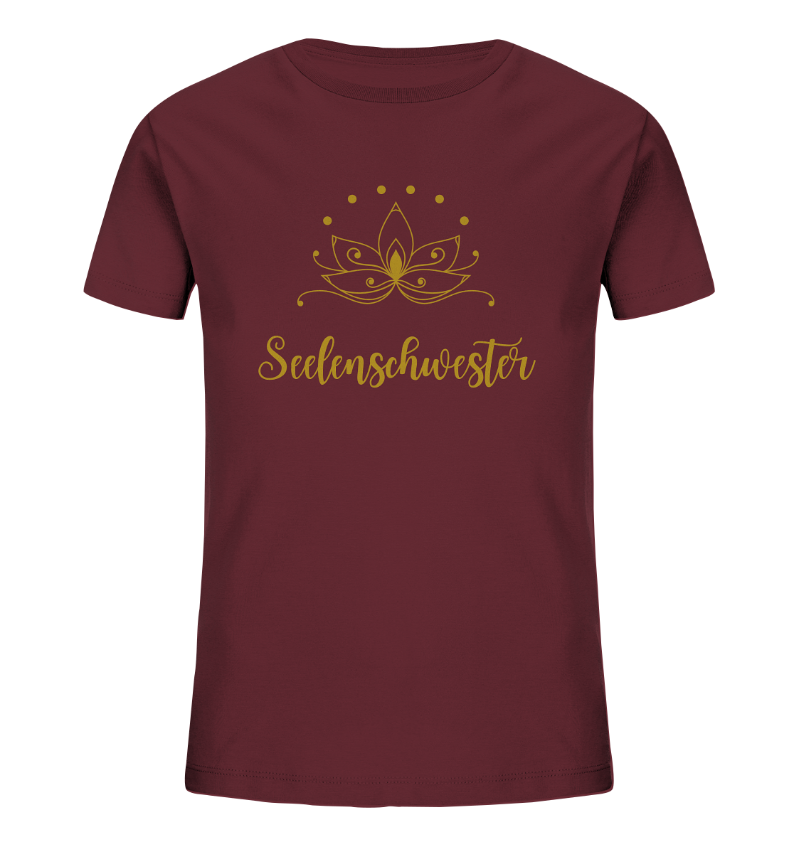 Seelenschwester Kinder-T-Shirt – Lotus Gold Edition (Bio-Baumwolle) 🌸💛