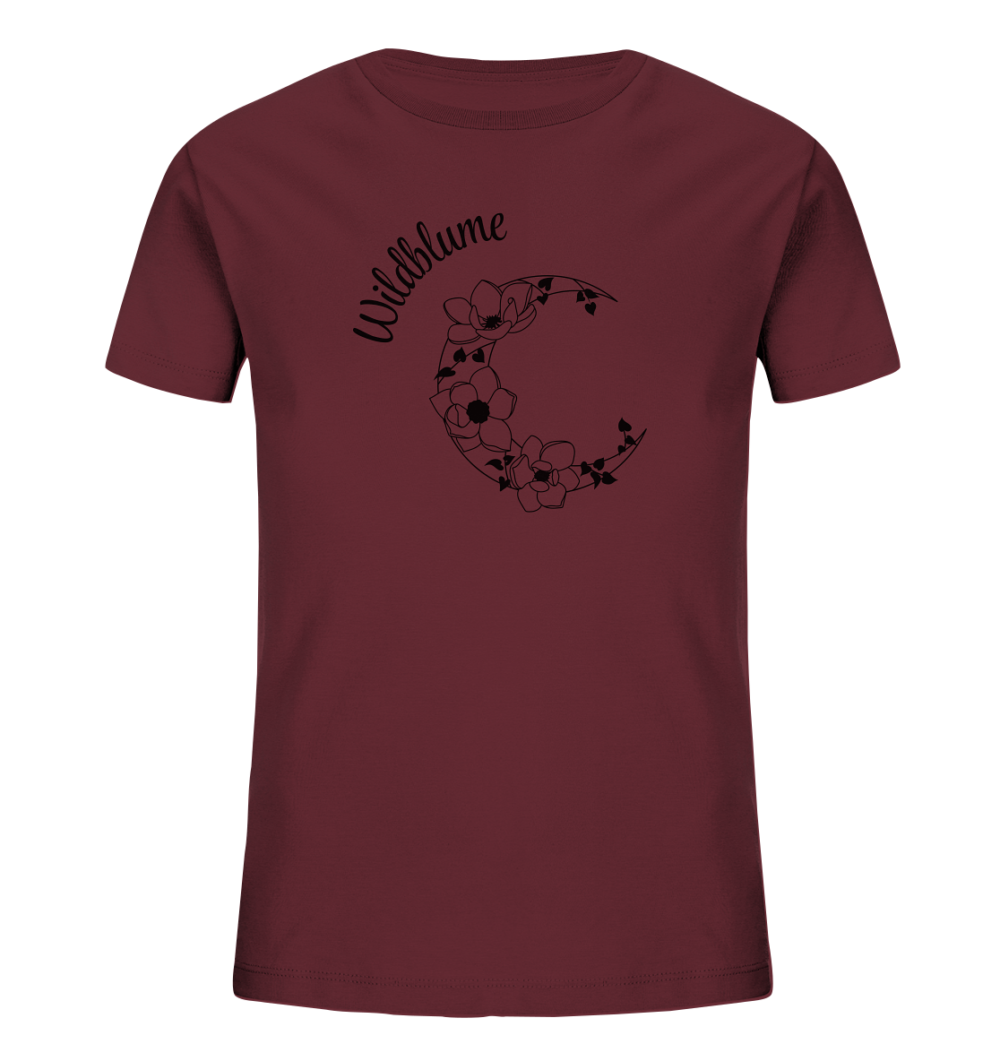 Kinder-T-Shirt „Wildblume & Mond“ 🌙🌸✨