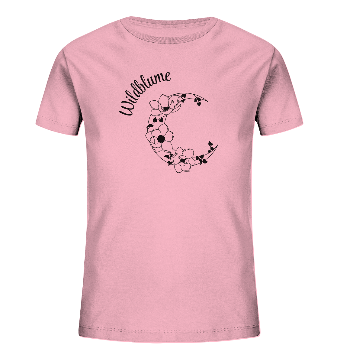 Kinder-T-Shirt „Wildblume & Mond“ 🌙🌸✨