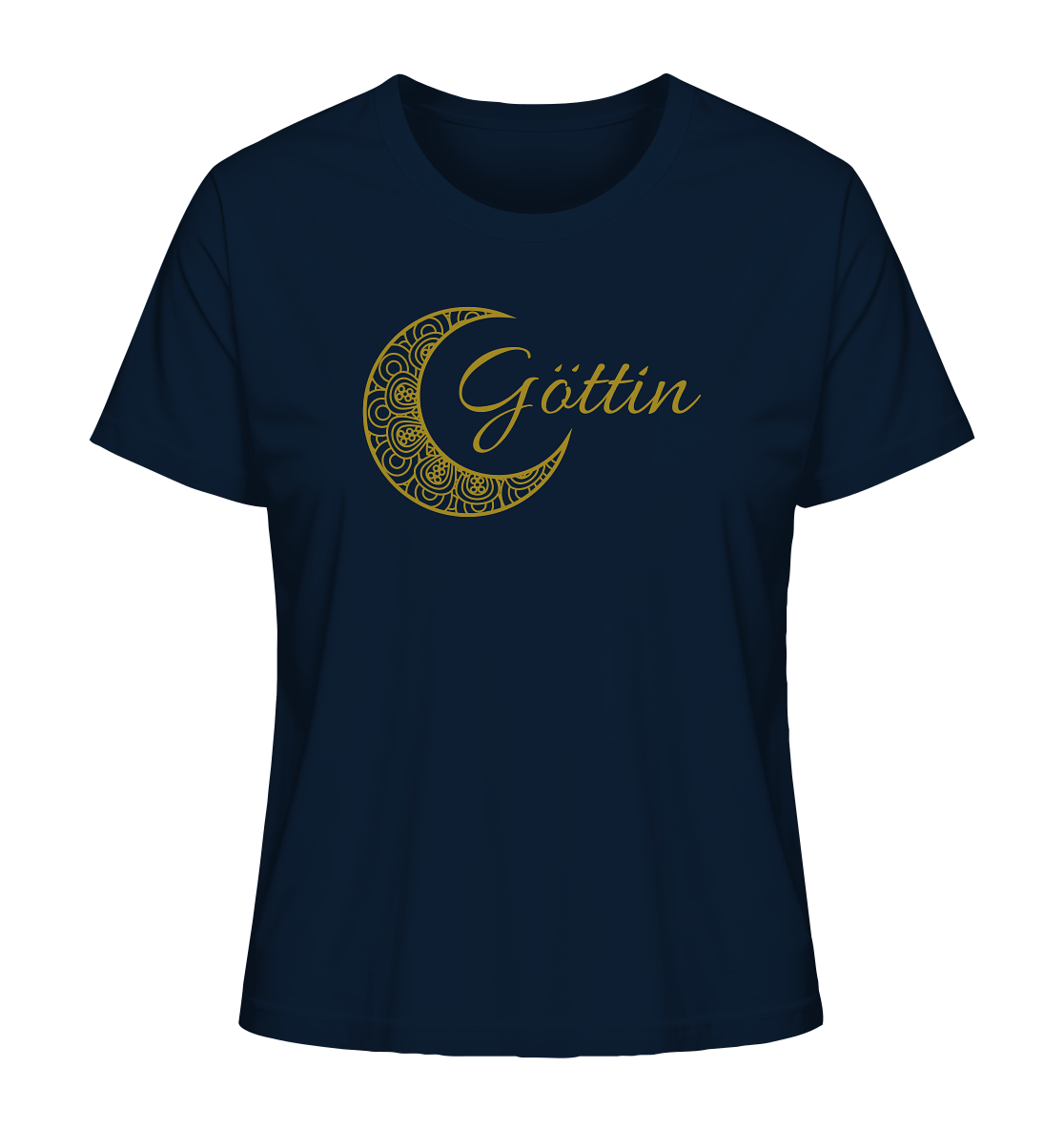 T-Shirt „Goldener Mond – Göttin“ aus Bio-Baumwolle 🌙💛✨