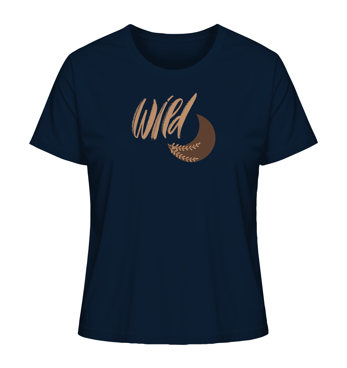 „Be Wild Moon“ Organic Shirt – Yoga, Sport & Alltag 🌙✨💛