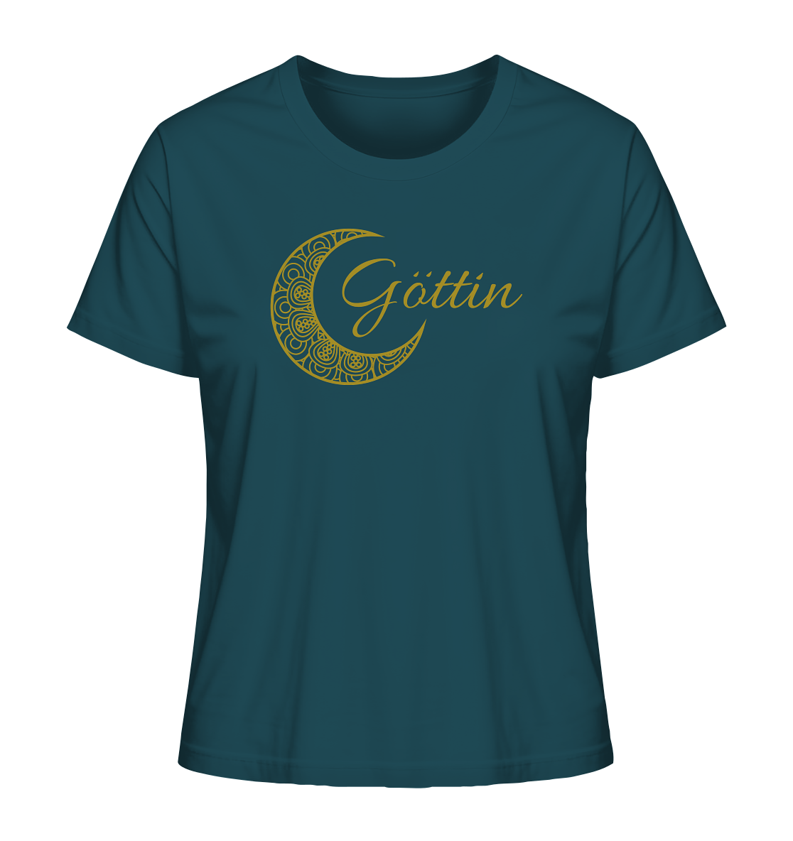 T-Shirt „Goldener Mond – Göttin“ aus Bio-Baumwolle 🌙💛✨