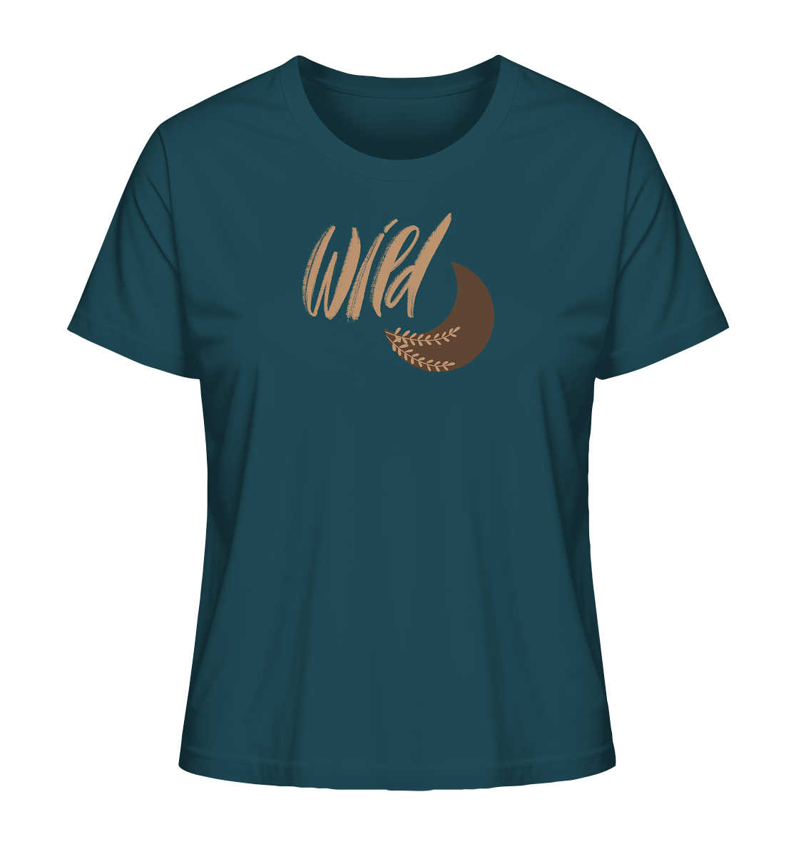 „Be Wild Moon“ Organic Shirt – Yoga, Sport & Alltag 🌙✨💛