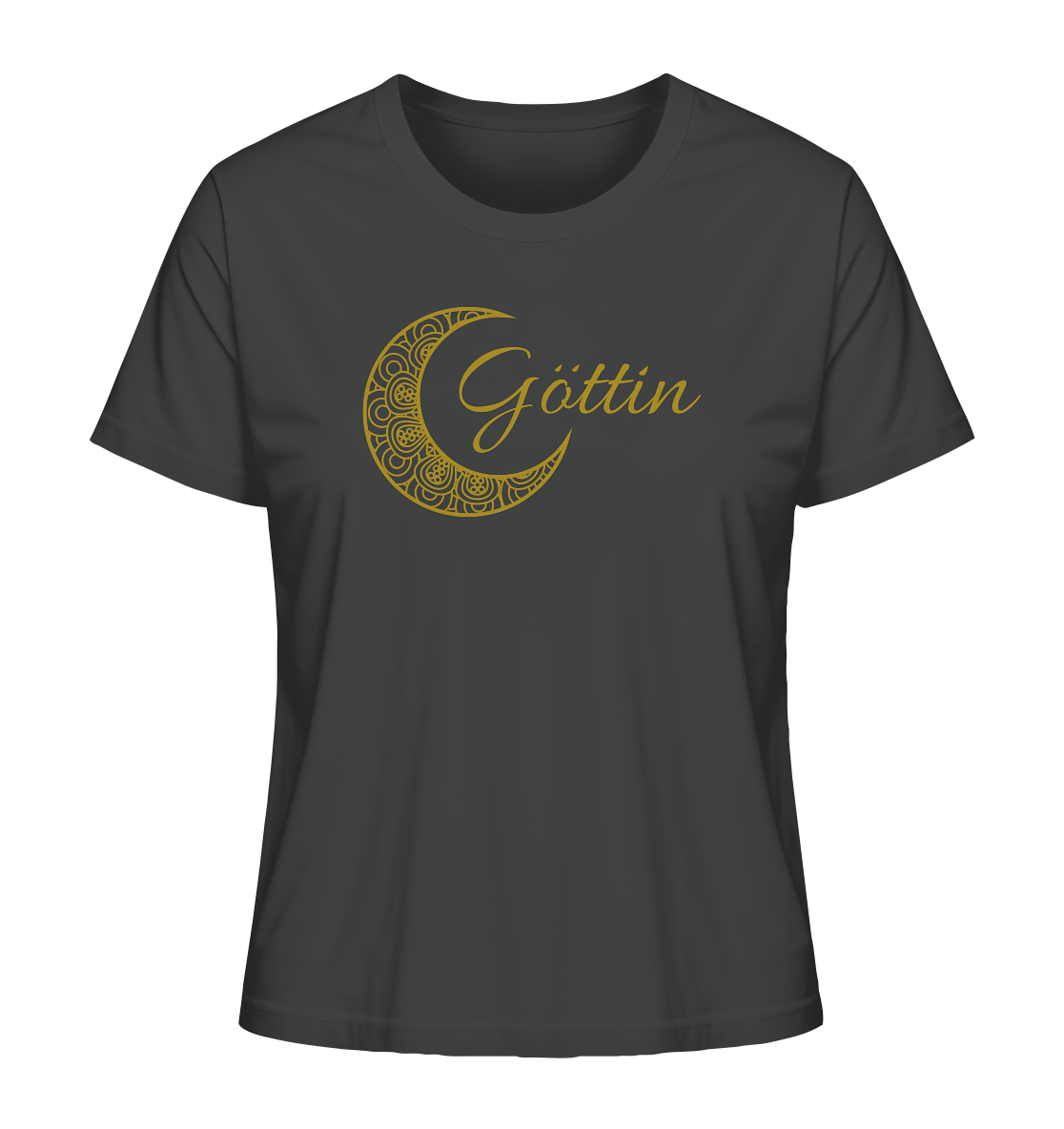 T-Shirt „Goldener Mond – Göttin“ aus Bio-Baumwolle 🌙💛✨