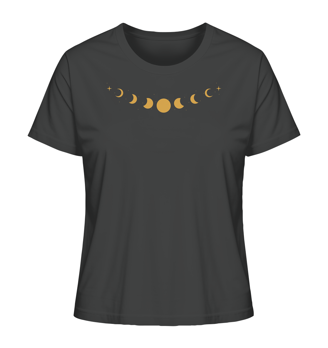 Goldene Mondphasen Organic T-Shirt – Yoga & Alltag 🌙✨💛