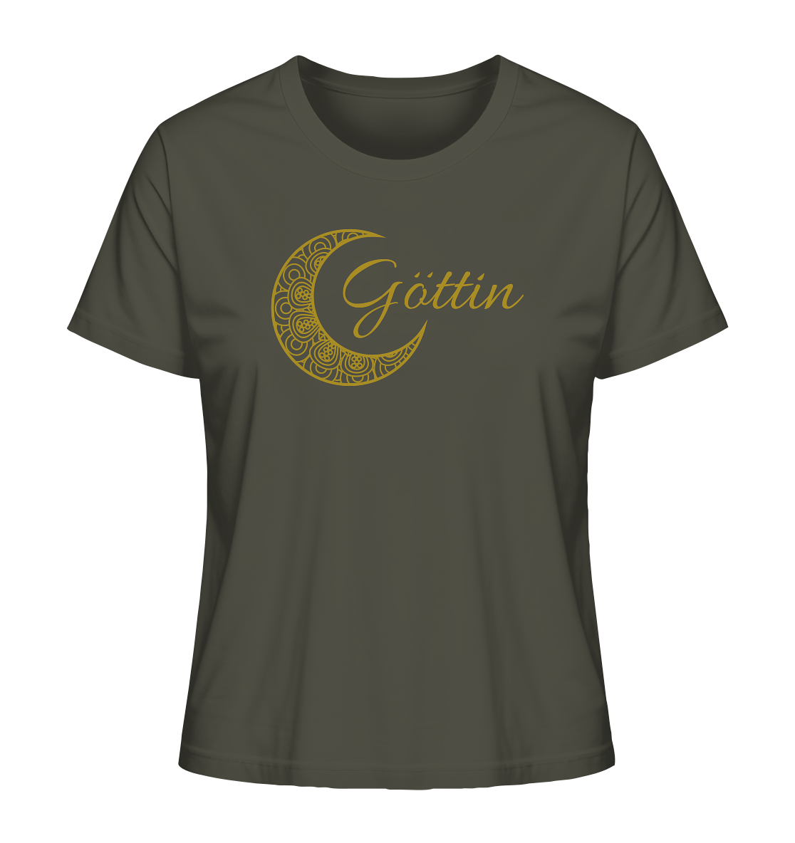 T-Shirt „Goldener Mond – Göttin“ aus Bio-Baumwolle 🌙💛✨