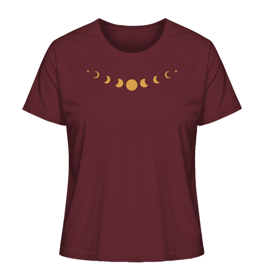 Goldene Mondphasen Organic T-Shirt – Yoga & Alltag 🌙✨💛