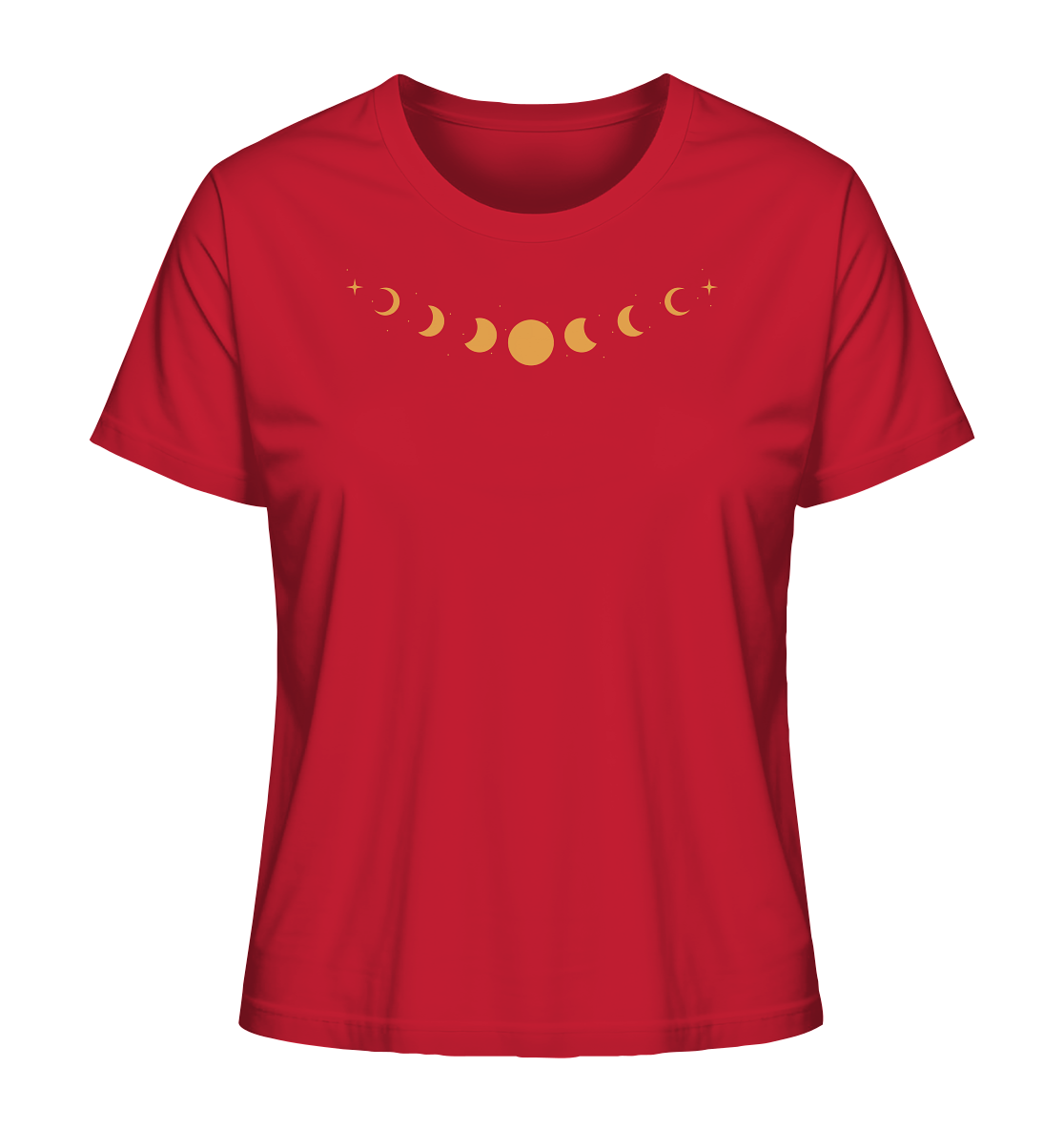 Goldene Mondphasen Organic T-Shirt – Yoga & Alltag 🌙✨💛