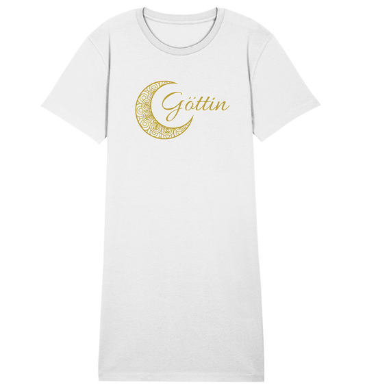 T-Shirt-Kleid „Goldener Mond – Göttin“ 🌙✨💛