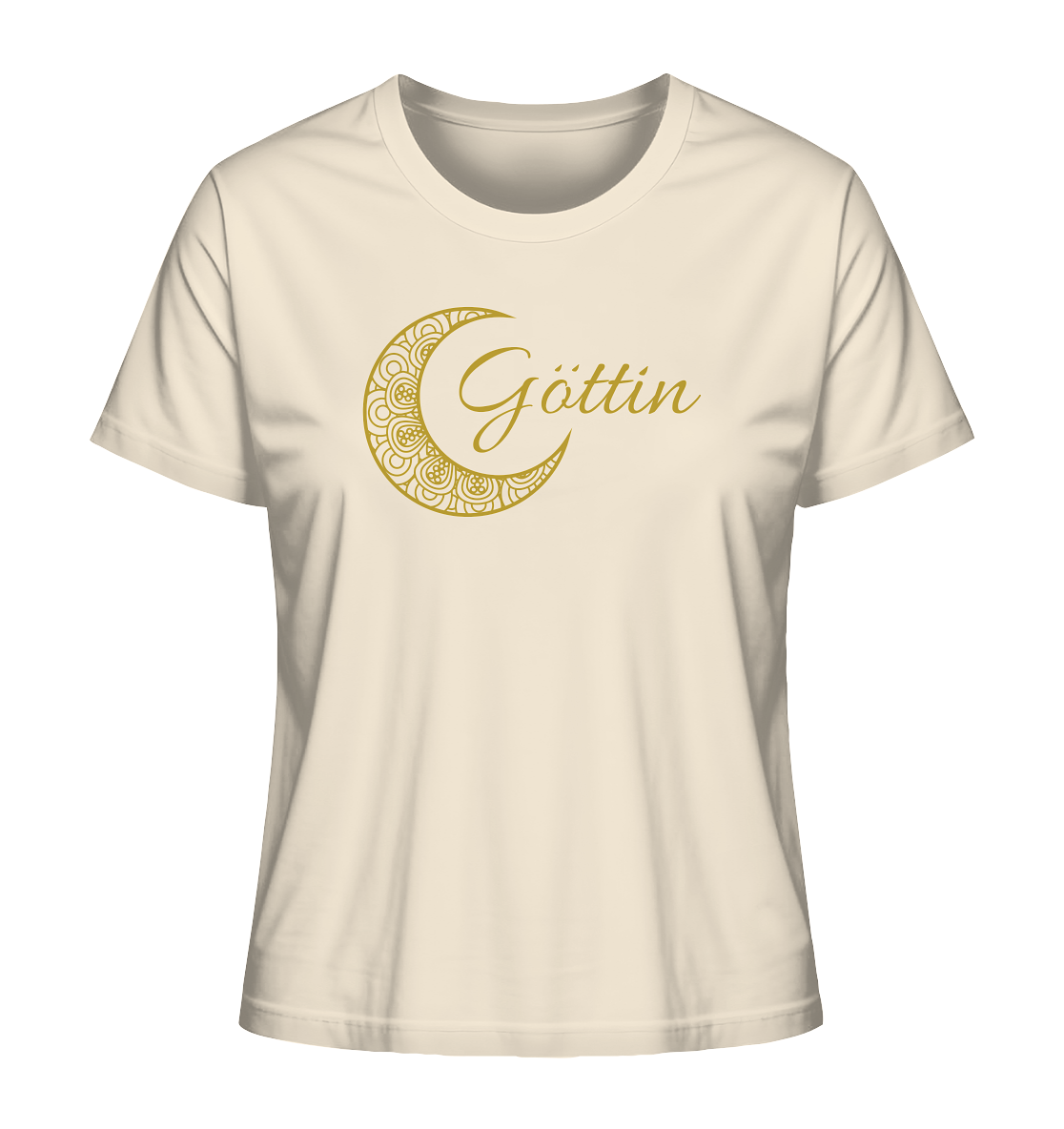 T-Shirt „Goldener Mond – Göttin“ aus Bio-Baumwolle 🌙💛✨