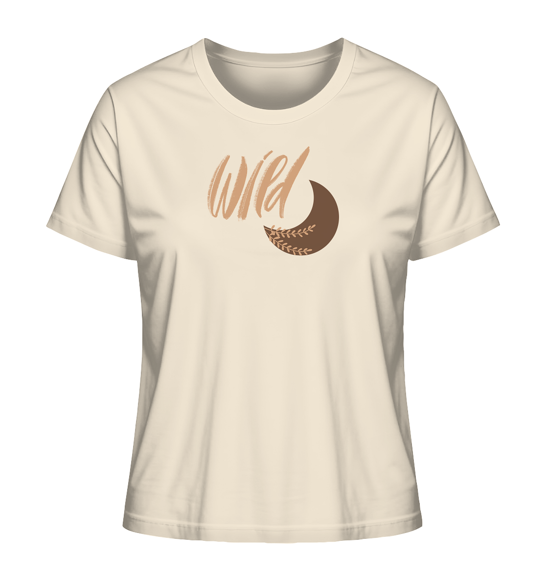 „Be Wild Moon“ Organic Shirt – Yoga, Sport & Alltag 🌙✨💛