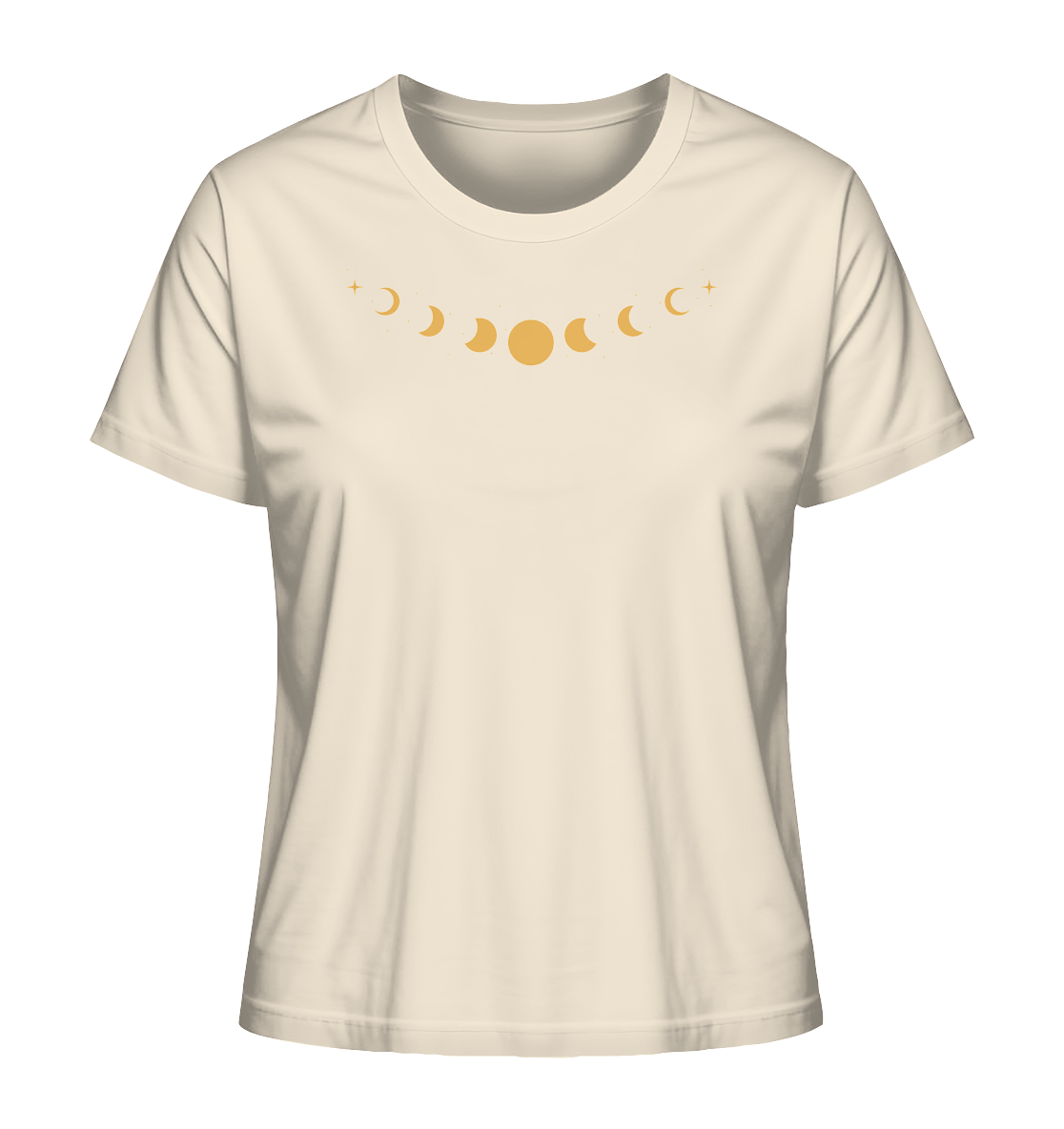 Goldene Mondphasen Organic T-Shirt – Yoga & Alltag 🌙✨💛