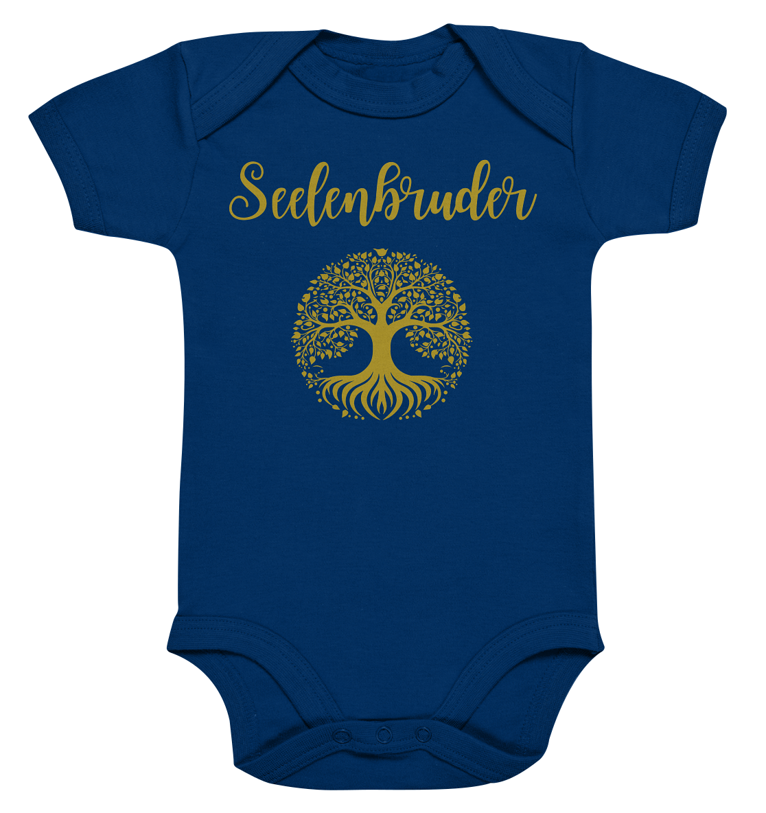 Seelenbruder Baby-Body – Goldener Weltenbaum Yggdrasil 🌳✨💛