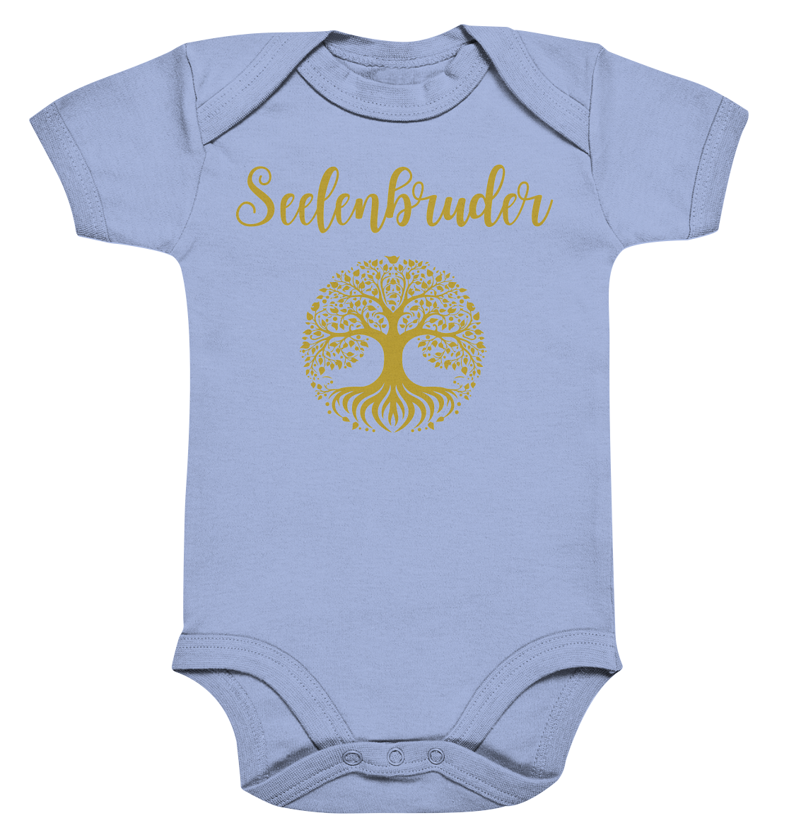 Seelenbruder Baby-Body – Goldener Weltenbaum Yggdrasil 🌳✨💛