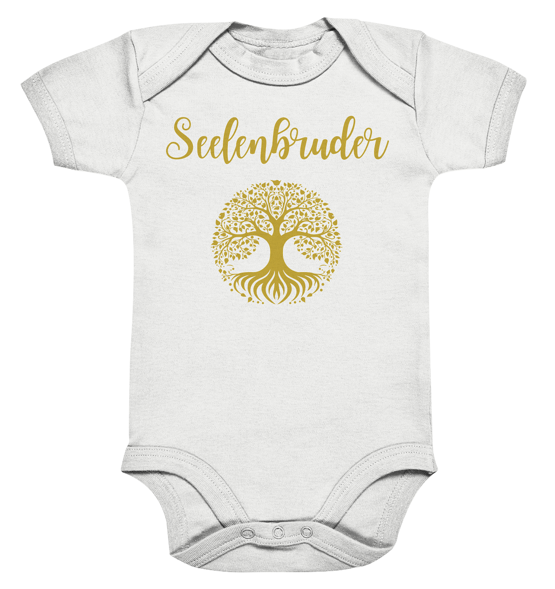 Seelenbruder Baby-Body – Goldener Weltenbaum Yggdrasil 🌳✨💛