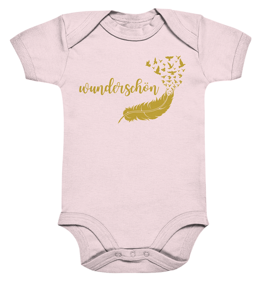 Baby-Body „Goldene Feder – Wunderschön“ ✨🪶💛