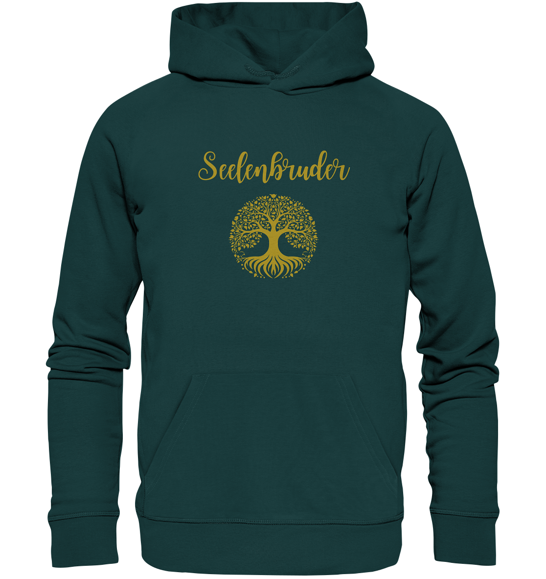 Seelenbruder Organic Hoodie – Yggdrasil Weltenbaum 🌳✨💛