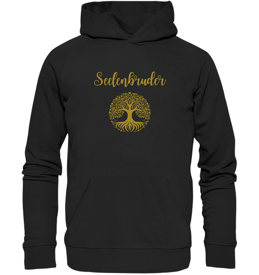 Seelenbruder Organic Hoodie – Yggdrasil Weltenbaum 🌳✨💛