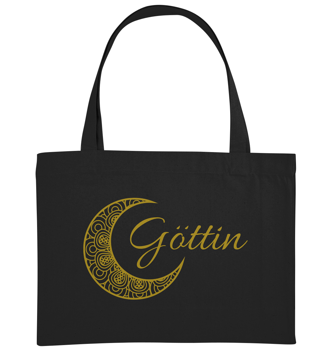 Baumwolltasche „Goldener Mond – Göttin“ 🌙✨💛