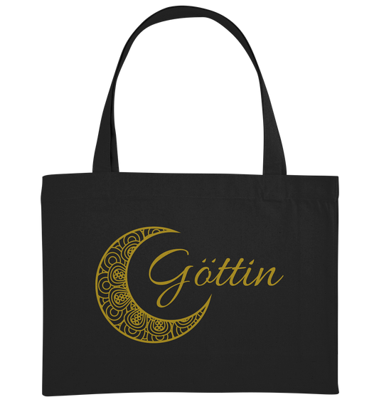 Baumwolltasche „Goldener Mond – Göttin“ 🌙✨💛