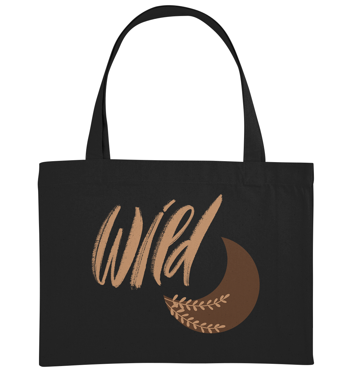 „Be Wild“ Baumwolltasche – Mondmagie & Freiheit 🌙✨🌿