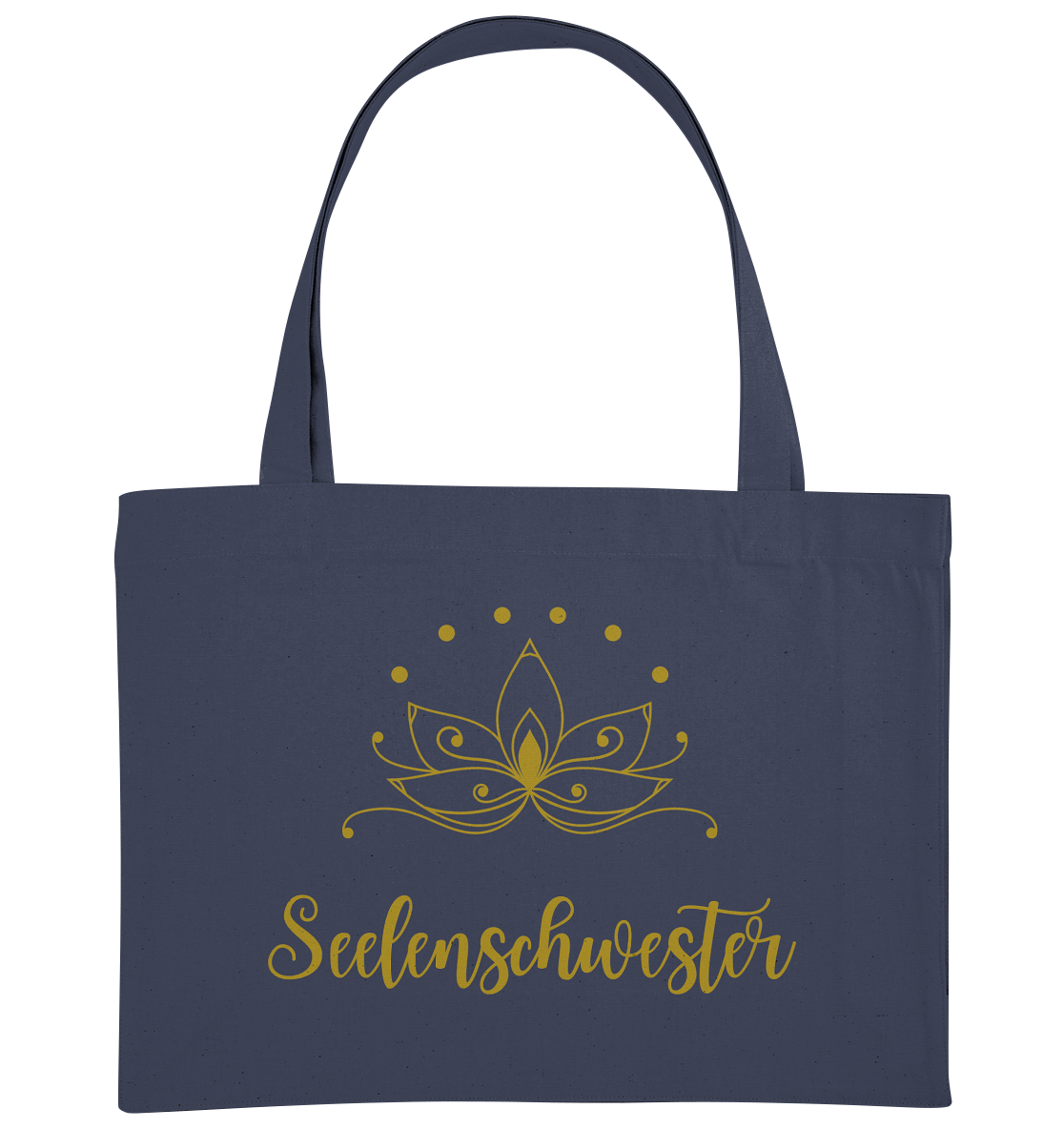 Seelenschwester Shopping Tasche – Goldener Lotus ✨🌸💛