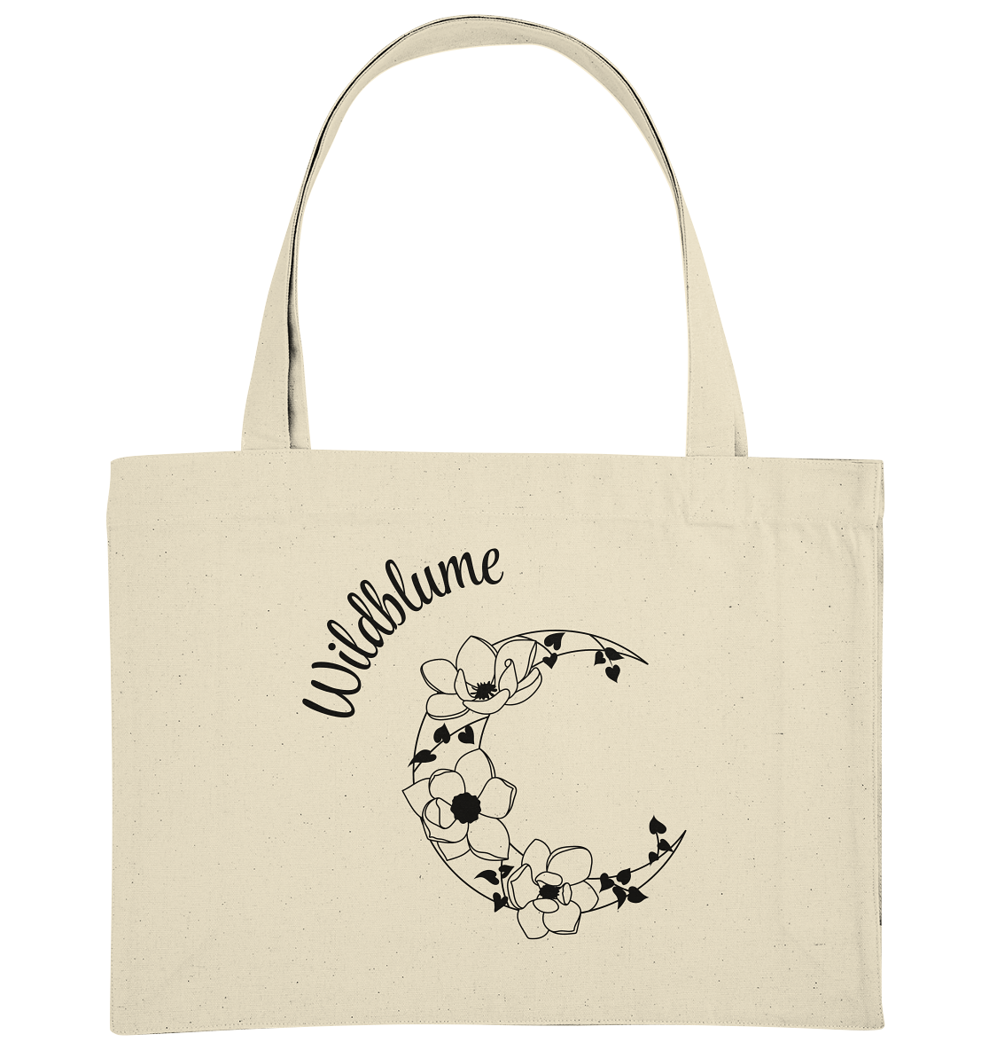 Baumwolltasche „Wildblume & Mond“ - sei wild und wunderschön🌙🌿✨