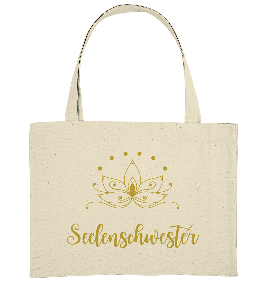 Seelenschwester Shopping Tasche – Goldener Lotus ✨🌸💛