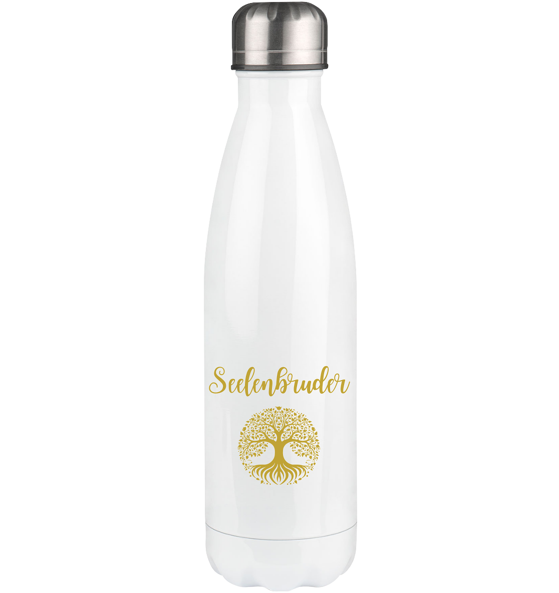 Thermoflasche „Seelenbruder – Goldener Weltenbaum“ 🌳✨