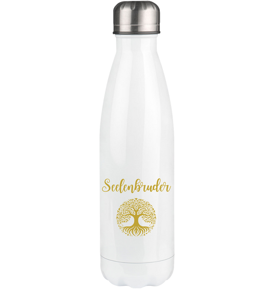 Thermoflasche „Seelenbruder – Goldener Weltenbaum“ 🌳✨