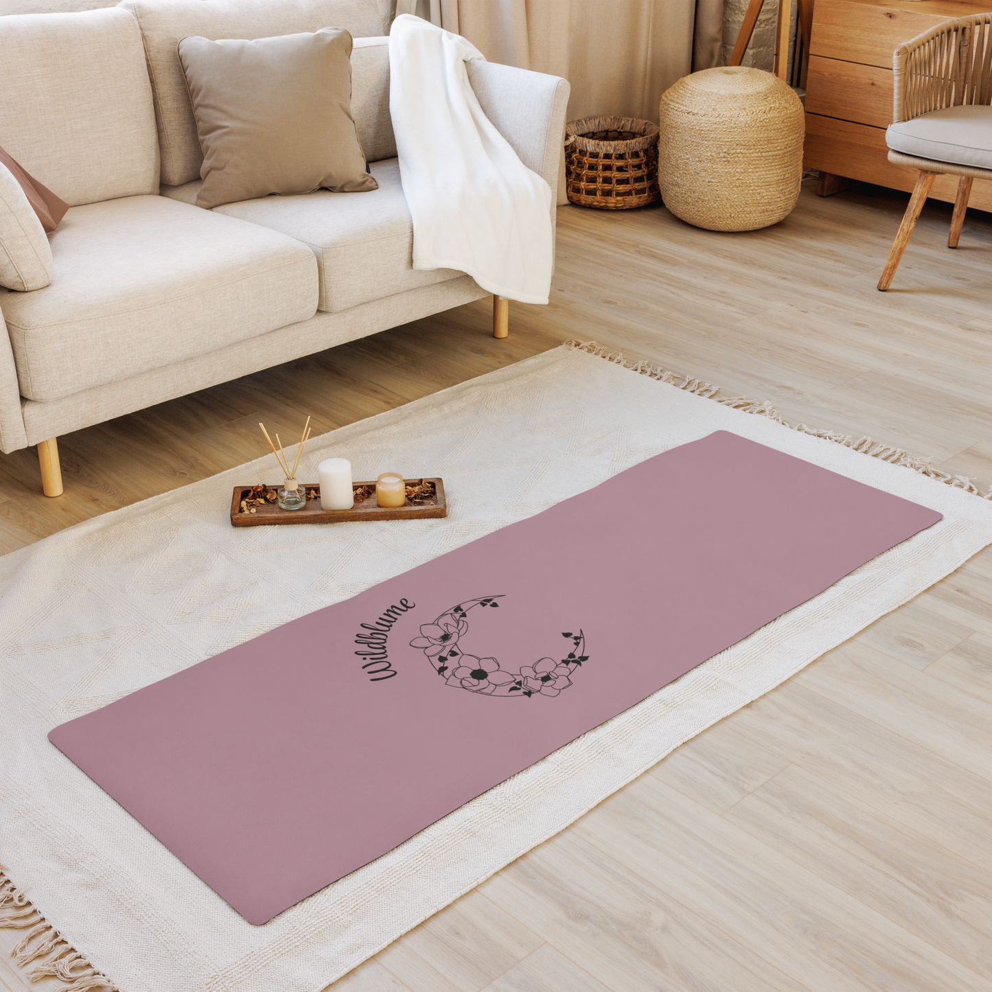 🌙 Wildblume & Mond – Stylische Yogamatte